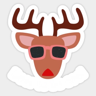 Christmas Deer to be Cool Sticker